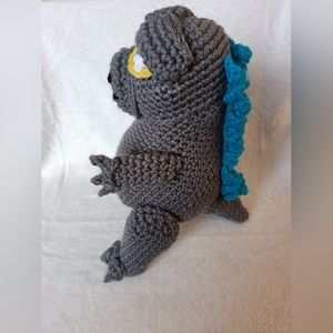 Handmade crochet Godzilla